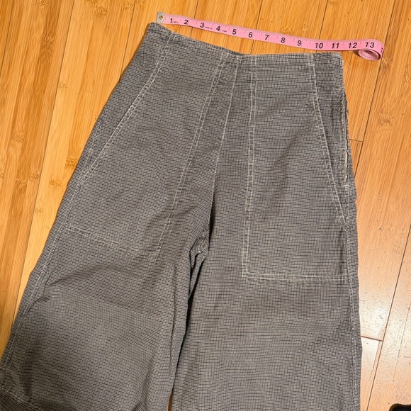 Oska Corduroy Barrel Leg Pants in Grey Check Size 0 - Picture 9 of 14